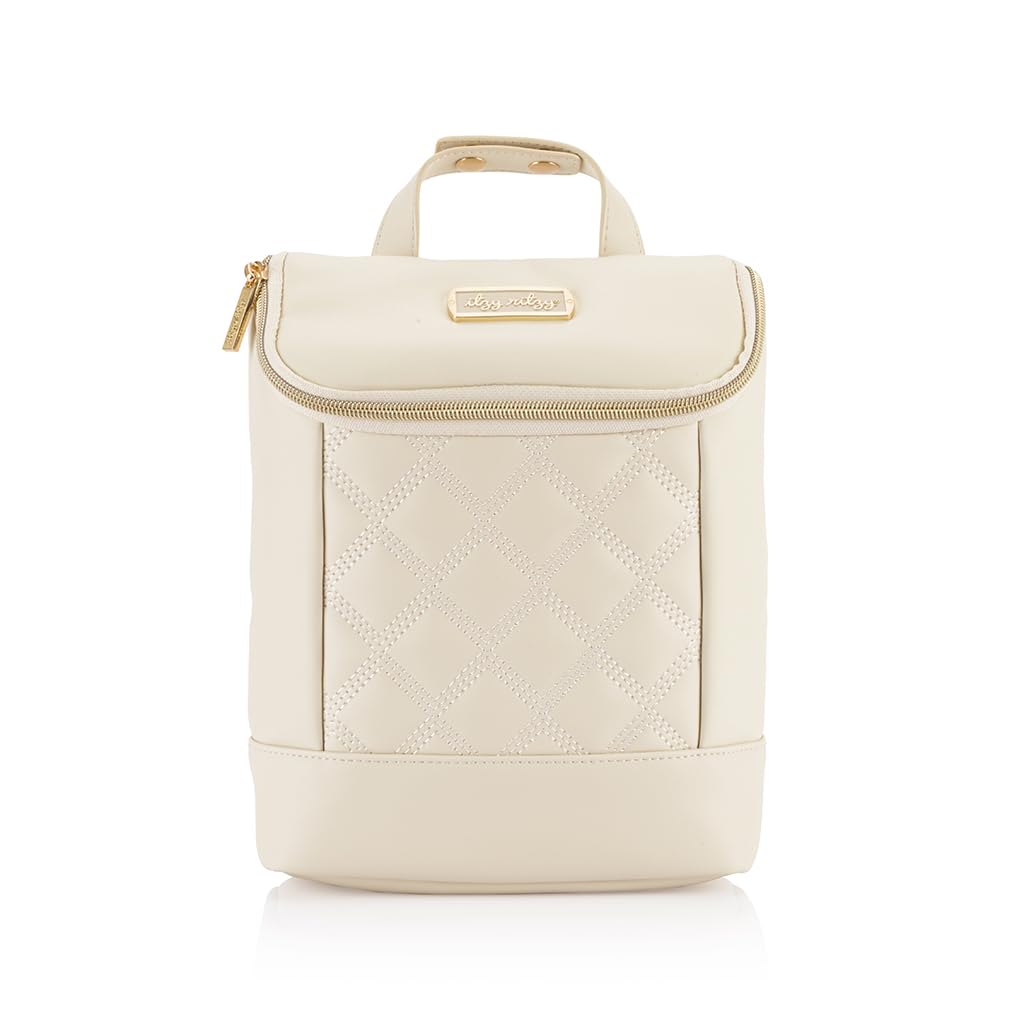 Itzy Ritzy insulated bottle bag interior shows roomy space for up to three bottles