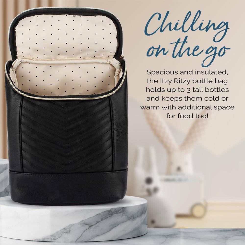 Itzy Ritzy vegan leather construction offers durable, stylish everyday use