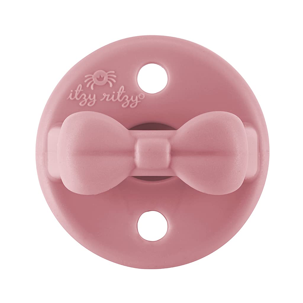 Itzy Ritzy top-rack dishwasher-safe pacifier makes cleanup quick.