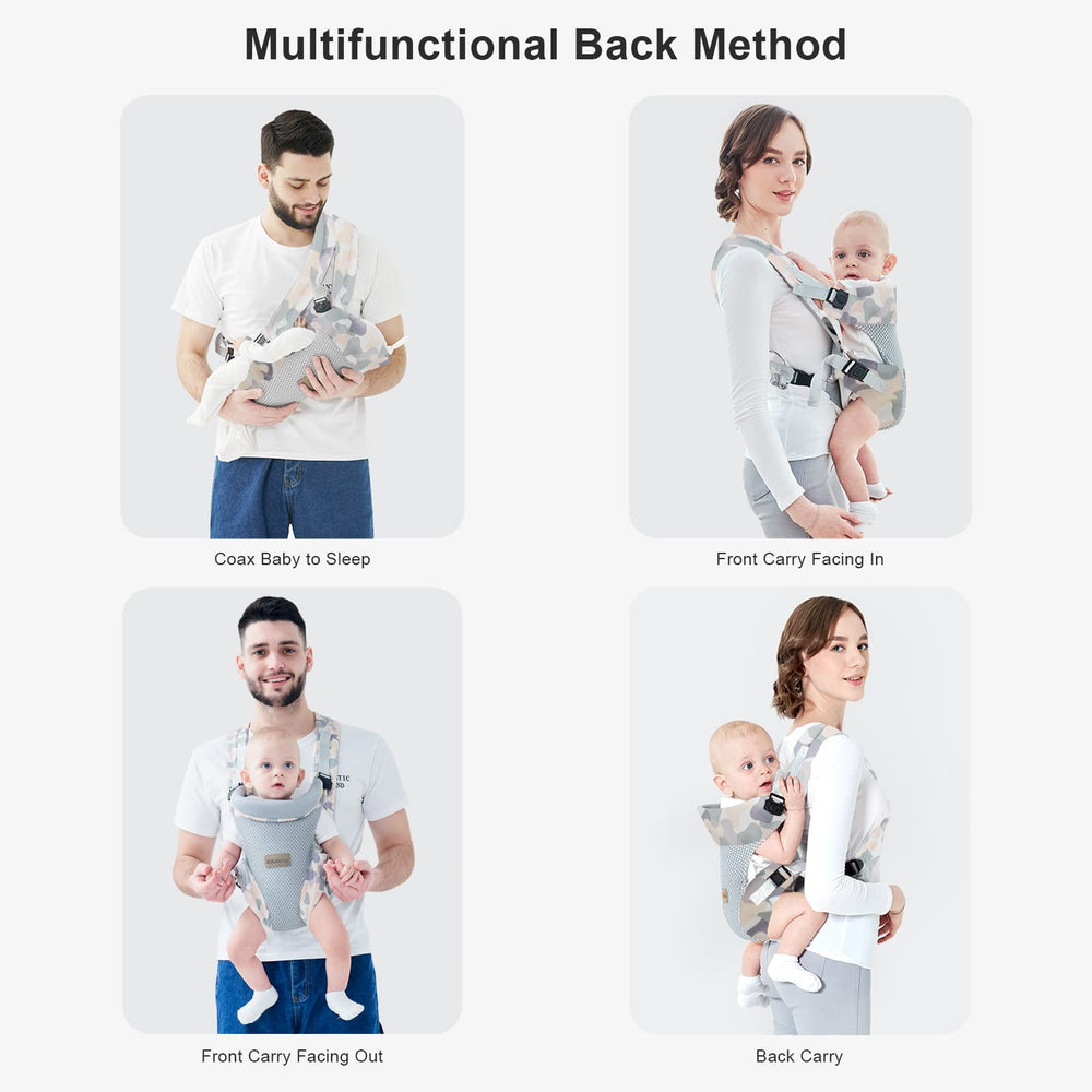 IULONEE 4-in-1 convertible setup enables front and back carries.