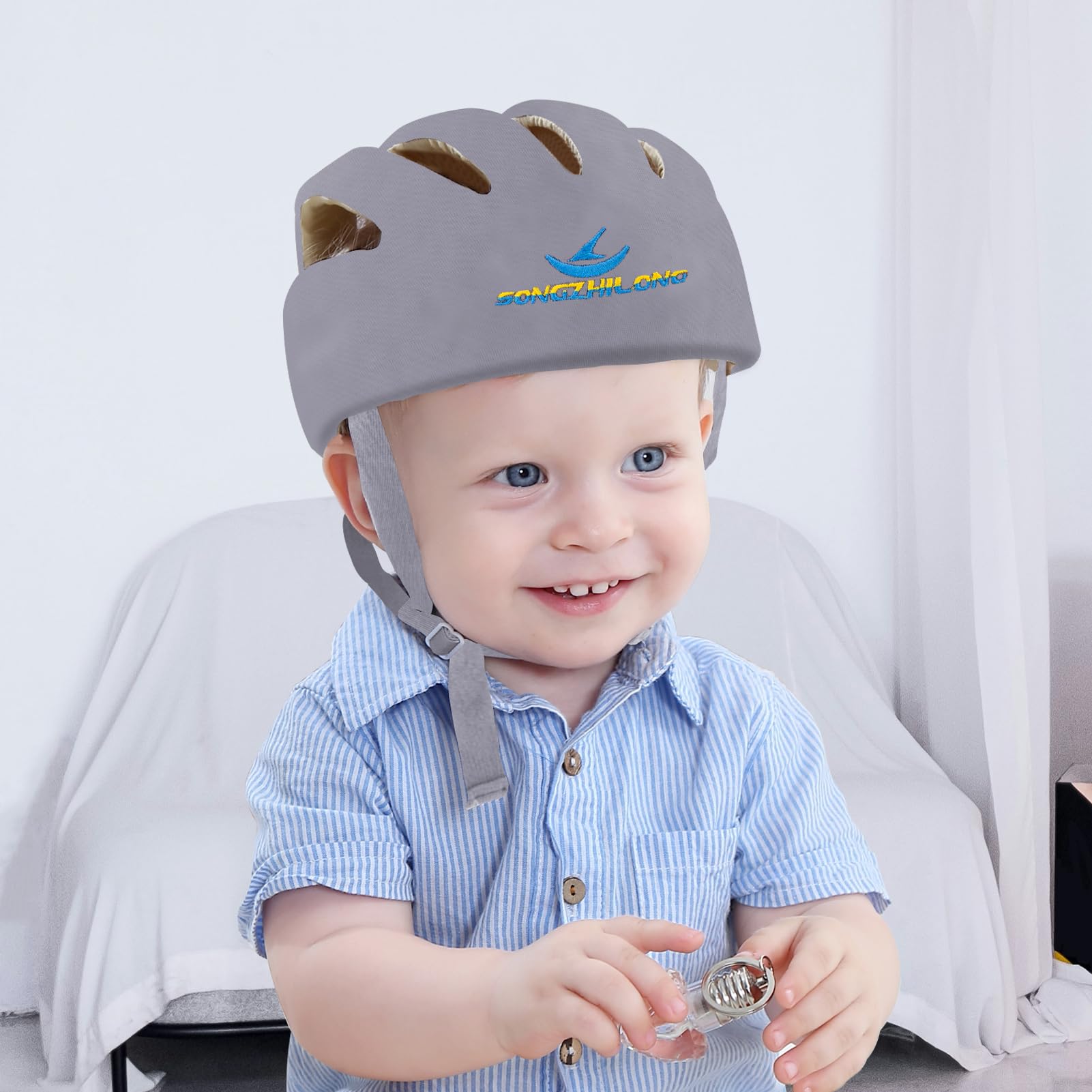 IULONEE gray helmet is easy to clean and odorless after playtime.