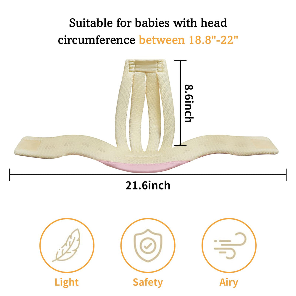 IULONEE Baby Head Protector side view with adjustable strap for snug fit.