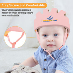 IULONEE Baby Head Protector top view reveals open-structure ventilation for comfort.