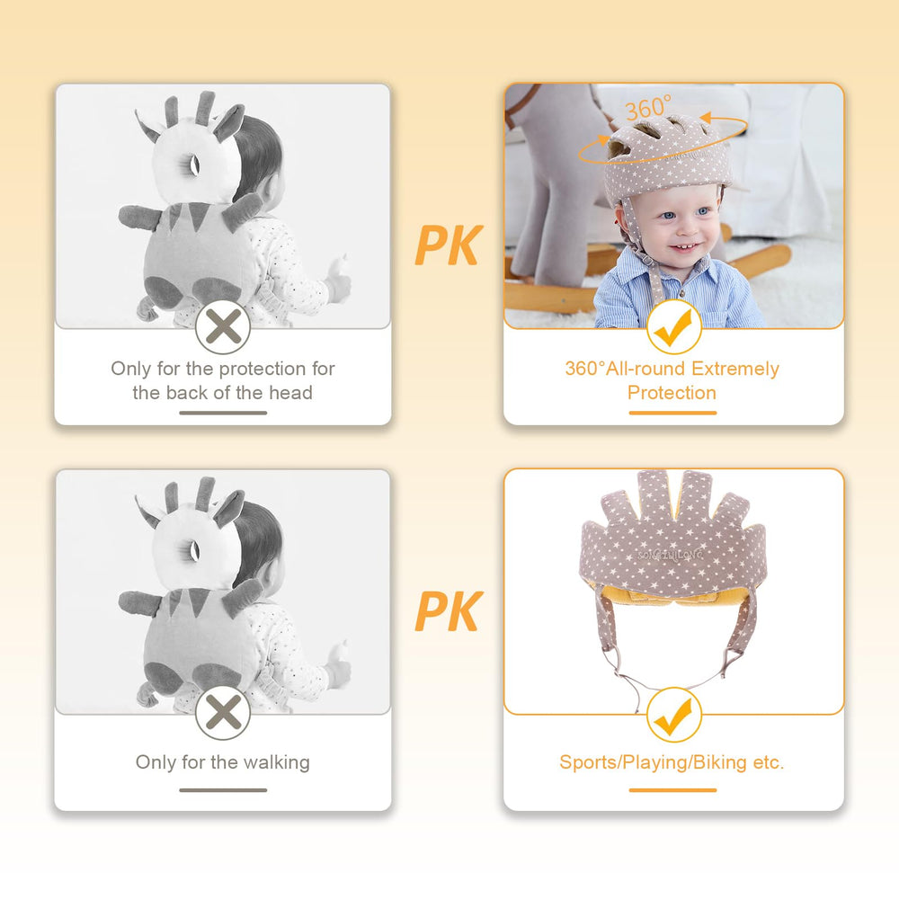 IULONEE Baby Head Protector in use while baby crawls or learns to walk.