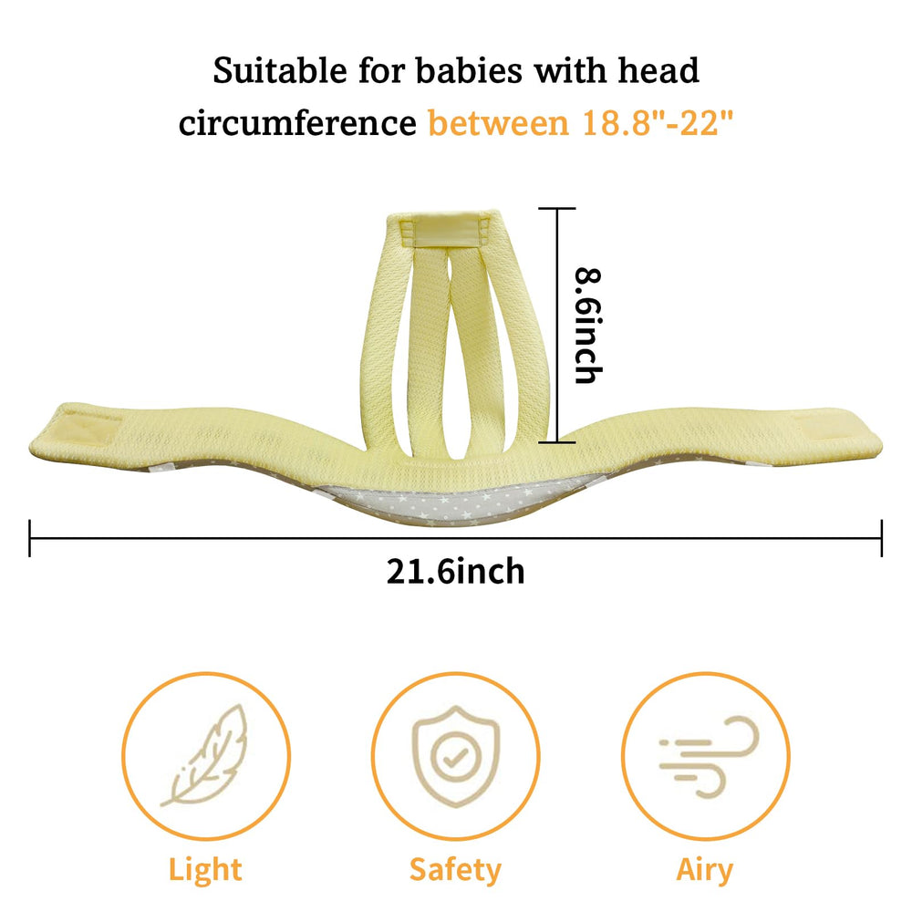 IULONEE Baby Head Protector side view showing 360° coverage for crawling comfort.