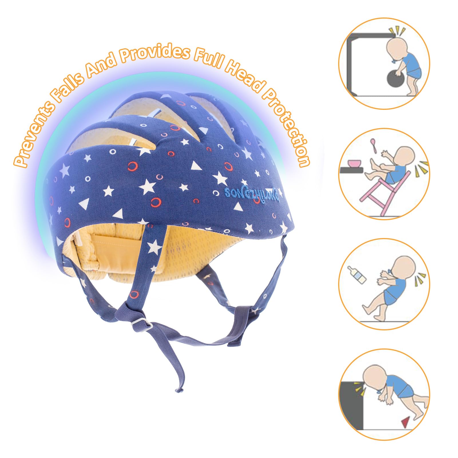 IULONEE Starry Blue open-top design enhances airflow to keep little heads cool