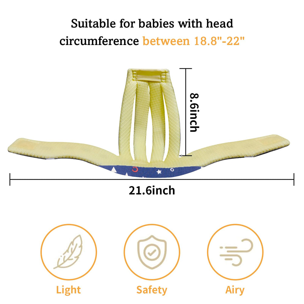 IULONEE Baby Head Protector Starry Blue side view offers all-around protection with comfortable fit