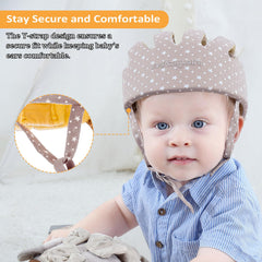 IULONEE Baby Head Protector strap adjustment detail for growing babies.