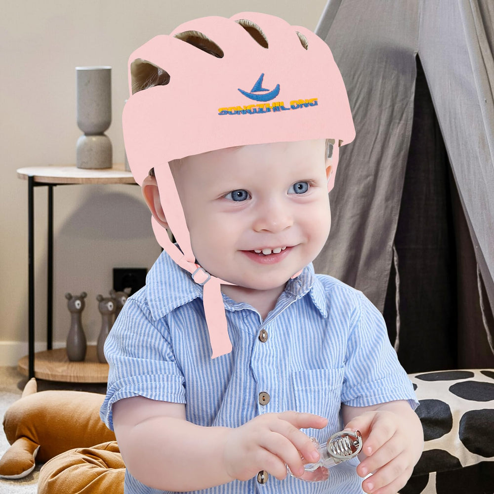 IULONEE Baby Head Protector in use during early walking sessions.