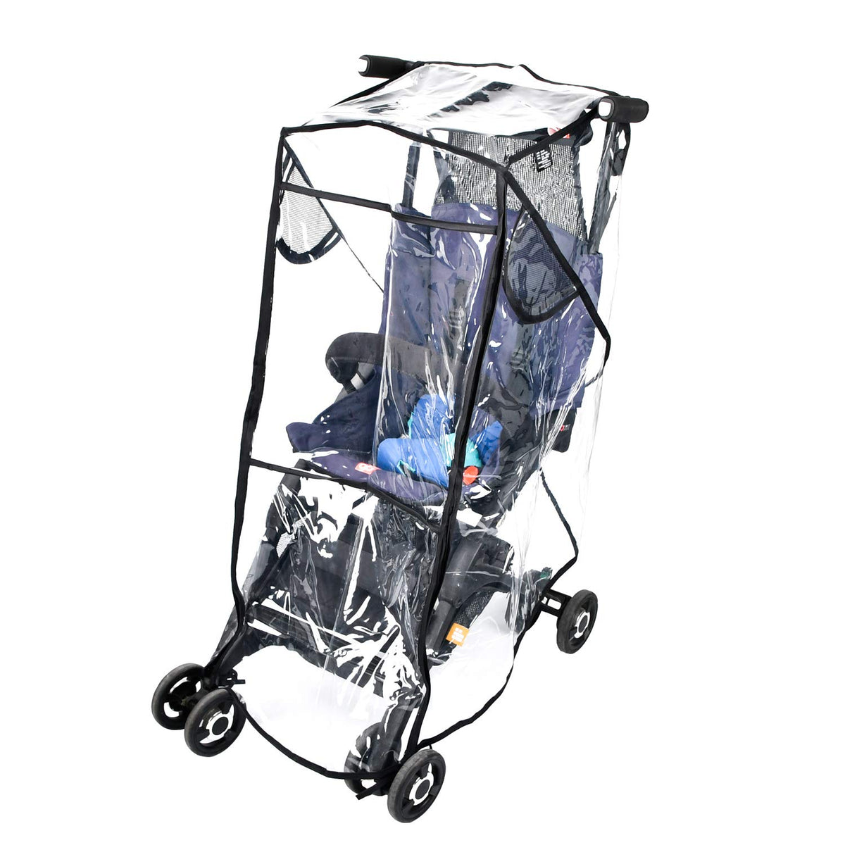 IUME Stroller Rain Cover front window view protects baby from rain.