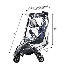 IUME Stroller Rain Cover full coverage shields against wind and snow.