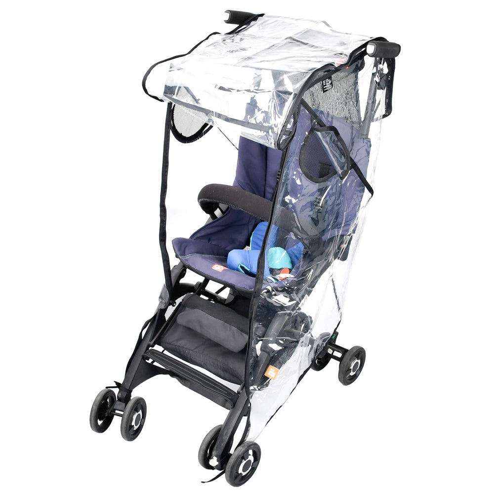 IUME Stroller Rain Cover vented sides for breathable stroller comfort.