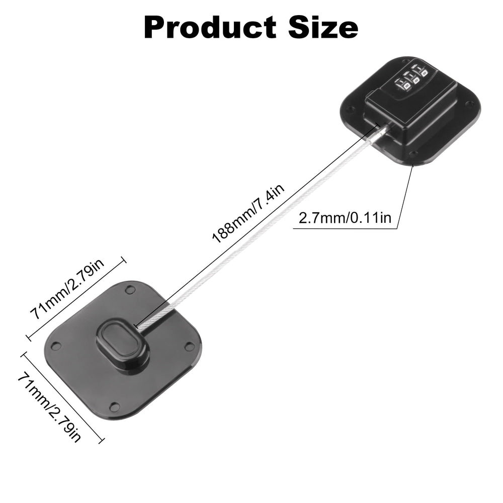 IURRDOP lock head with steel-core design implies durability for long-term kitchen safety