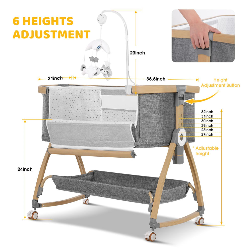 IUVKIMOM bassinet wheels with locks provide secure mobility