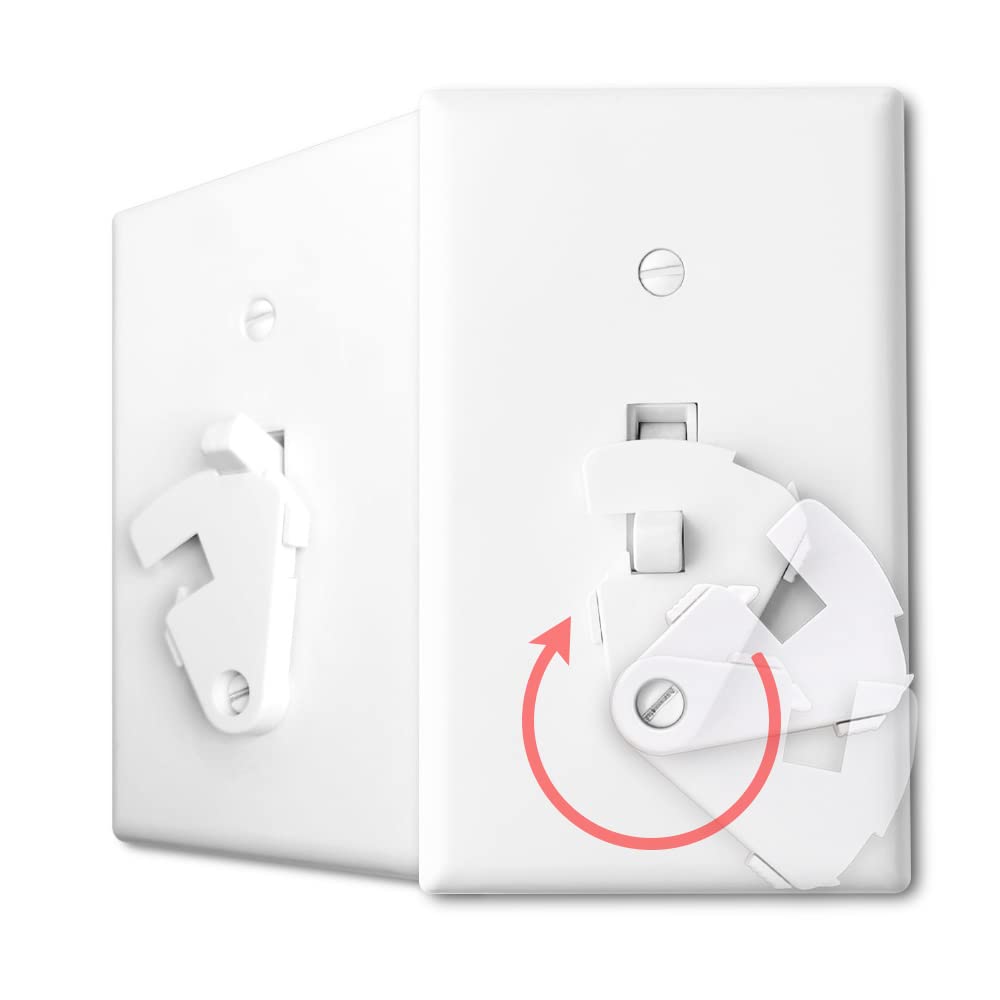 ILIVABLE Toggle Guard front view; clean white design for safer light control.