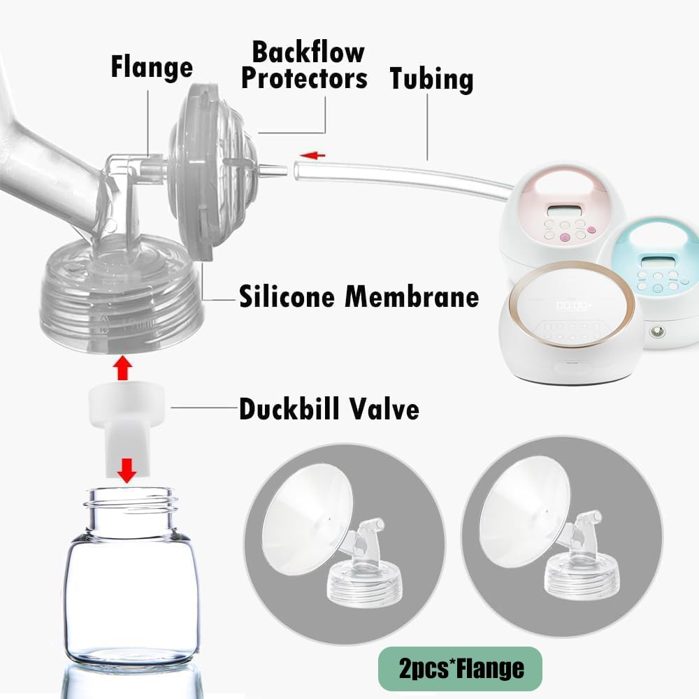 IVARONAL 13mm flange for Ameda MYA compatibility works with wide-mouth bottles