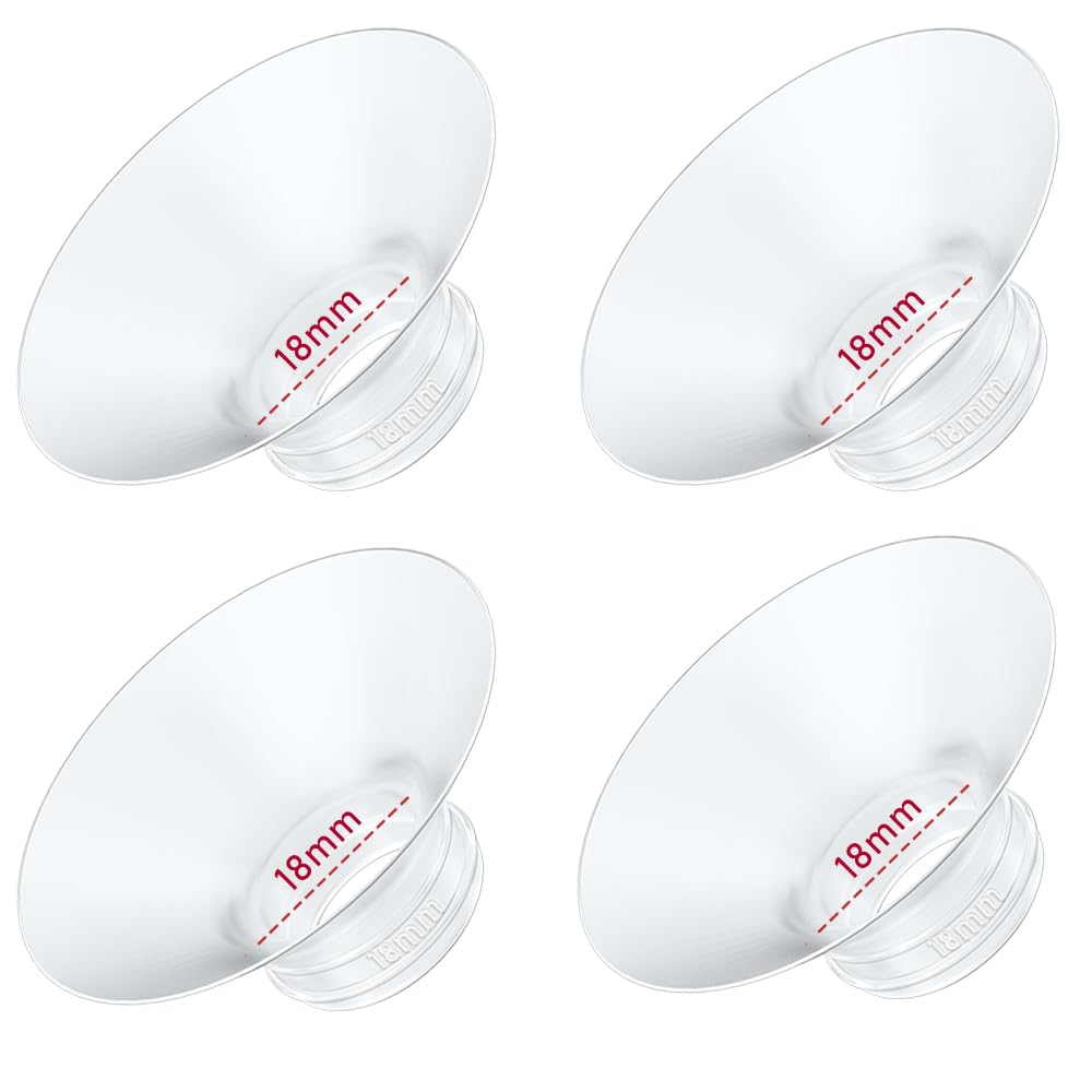 IVARONAL 4pc flange insert 18mm pack with soft silicone for comfortable pumping across brands