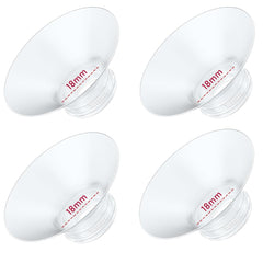 IVARONAL 4pc flange insert 18mm pack with soft silicone for comfortable pumping across brands
