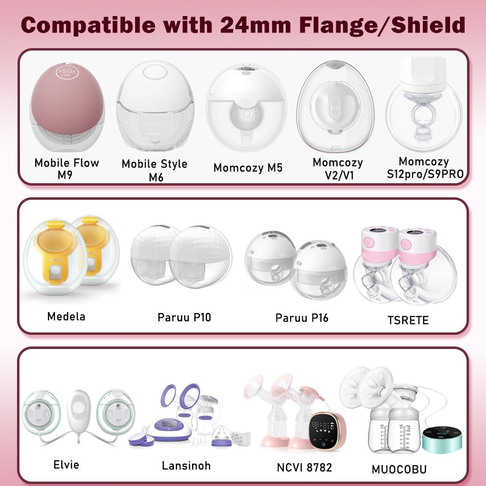 IVARONAL 17mm flange insert for Momcozy M5/M6/M9 supports steady pumping comfort