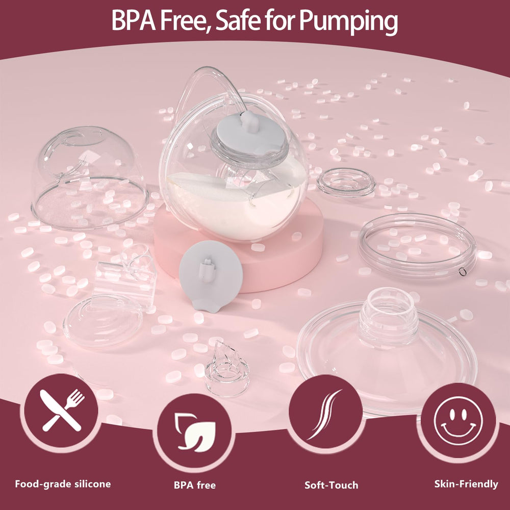 IVARONAL CaraCups duckbill valves shown for spill-free milk transfer.
