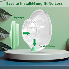 IVARONAL Elvie Stride duckbill valve highlights backflow prevention for cleaner milk