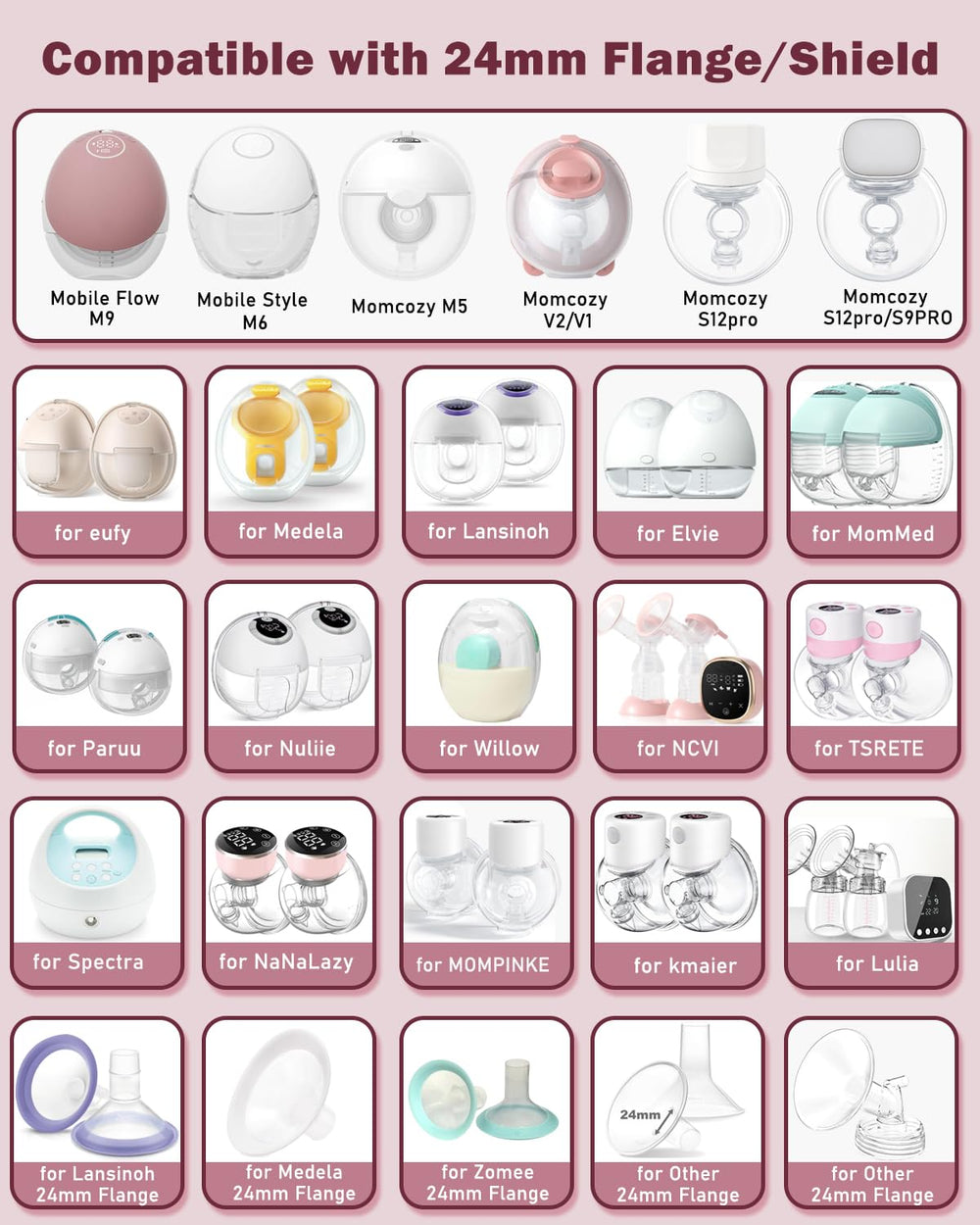 IVARONAL 21mm flange insert side view for comfortable fit.