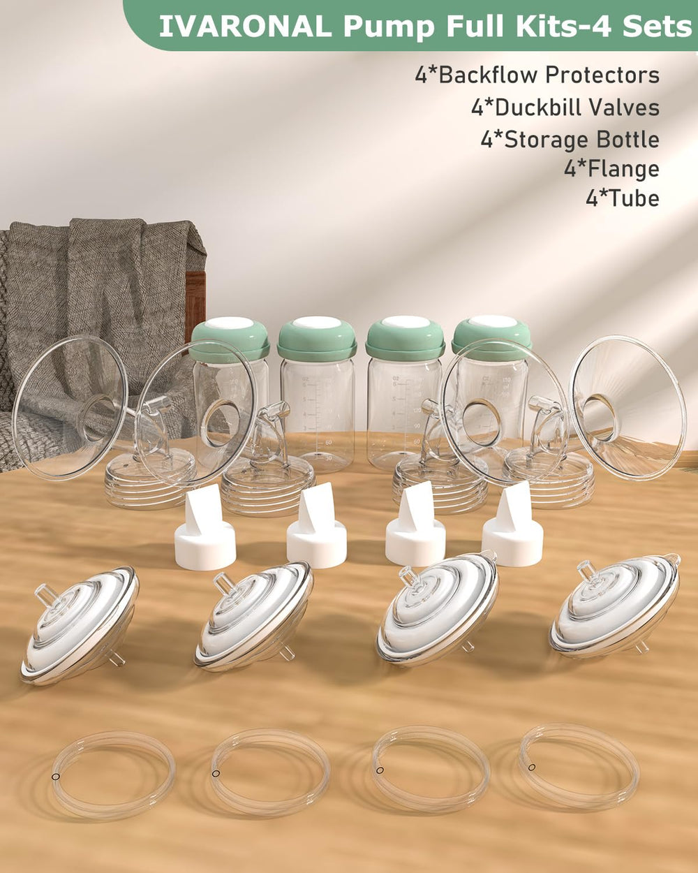 IVARONAL flange inserts collection highlights multiple sizes for comfort.