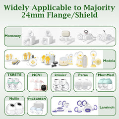 IVARONAL flange inserts compatibility with Momcozy Medela Spectra for a secure shield fit