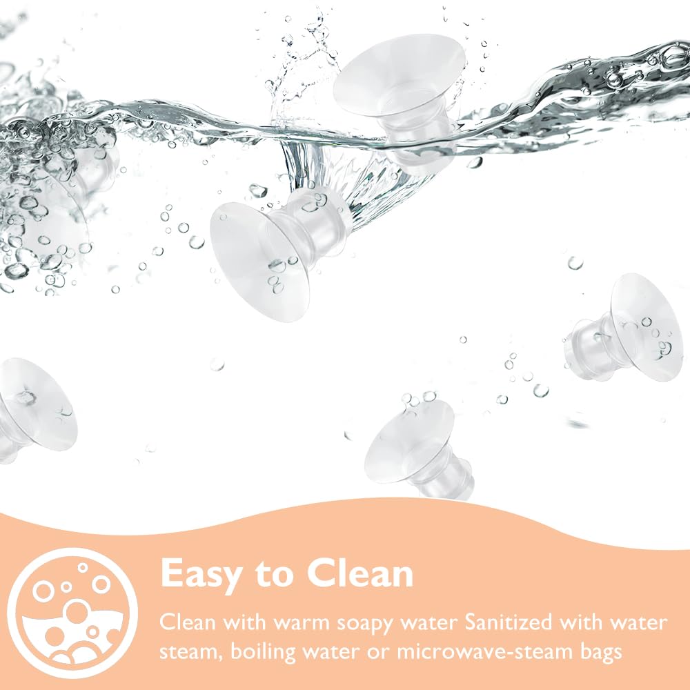 IVARONAL flange inserts-easy cleaning after pumping sessions.