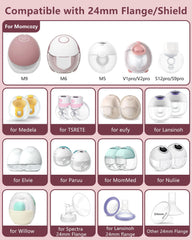 IVARONAL silicone flange insert for 24mm shields is BPA-free and soft