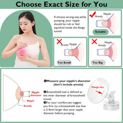 IVARONAL soft silicone 32mm flange provides gentle, skin-friendly comfort during pumping.