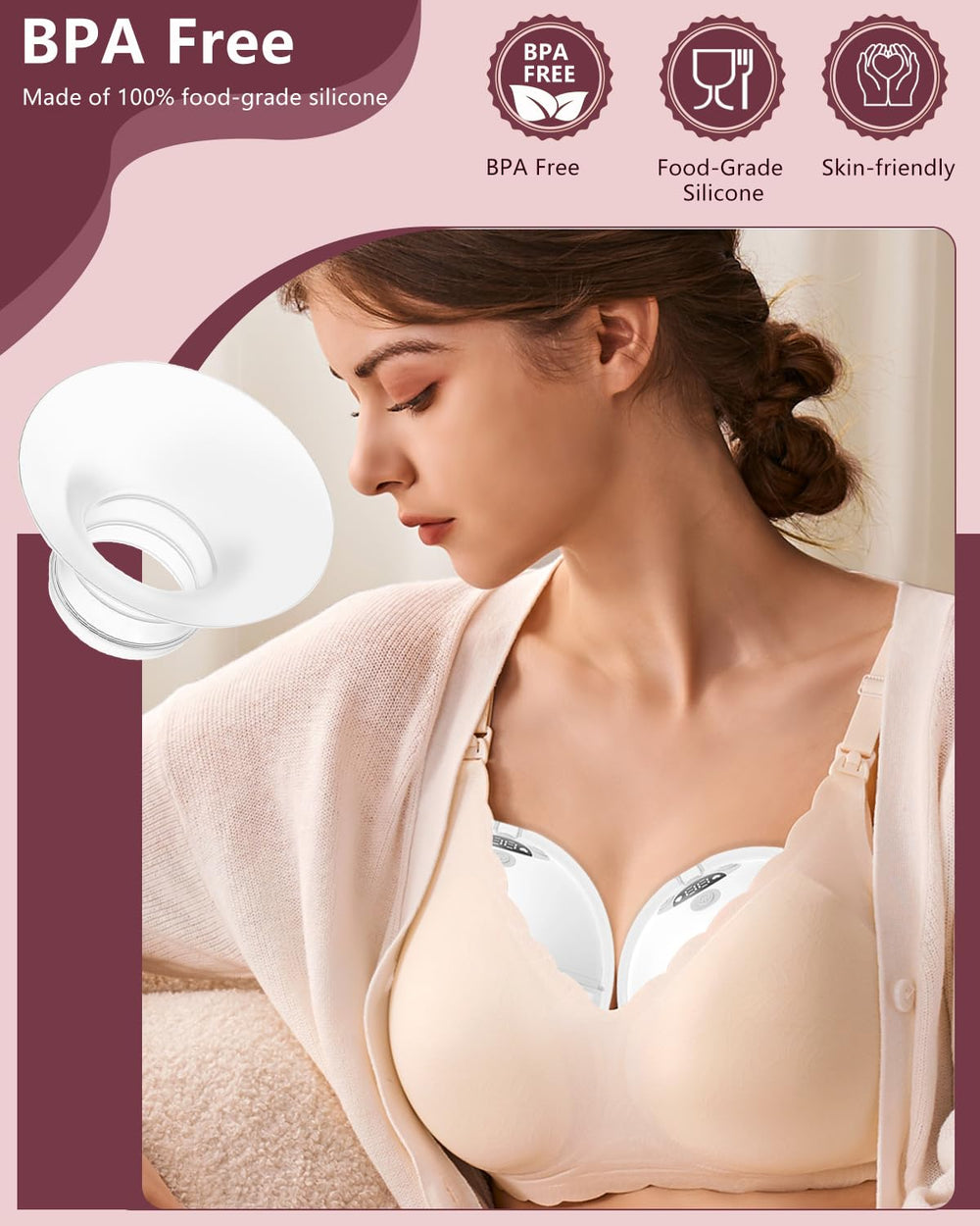 Close-up of IVARONAL soft silicone flange for skin‑friendly contact