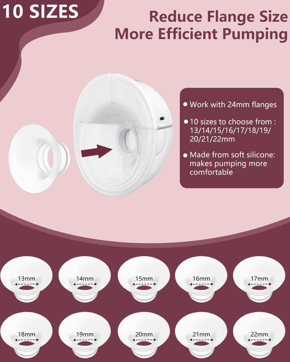 IVARONAL flange inserts shown for easy sterilization and cleaning