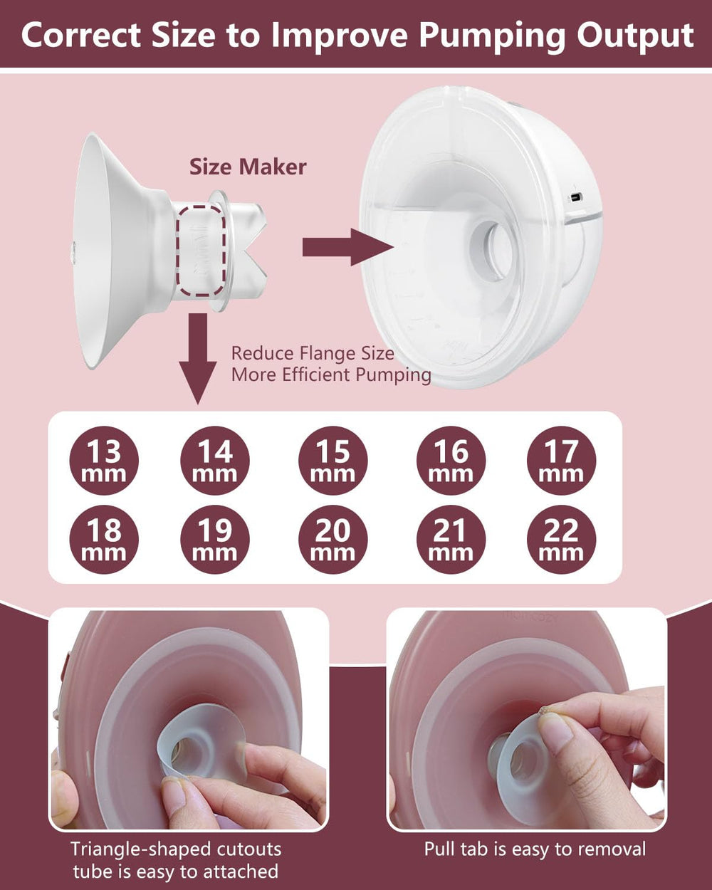 IVARONAL frosted transparent flange insert is easy to see and sanitize