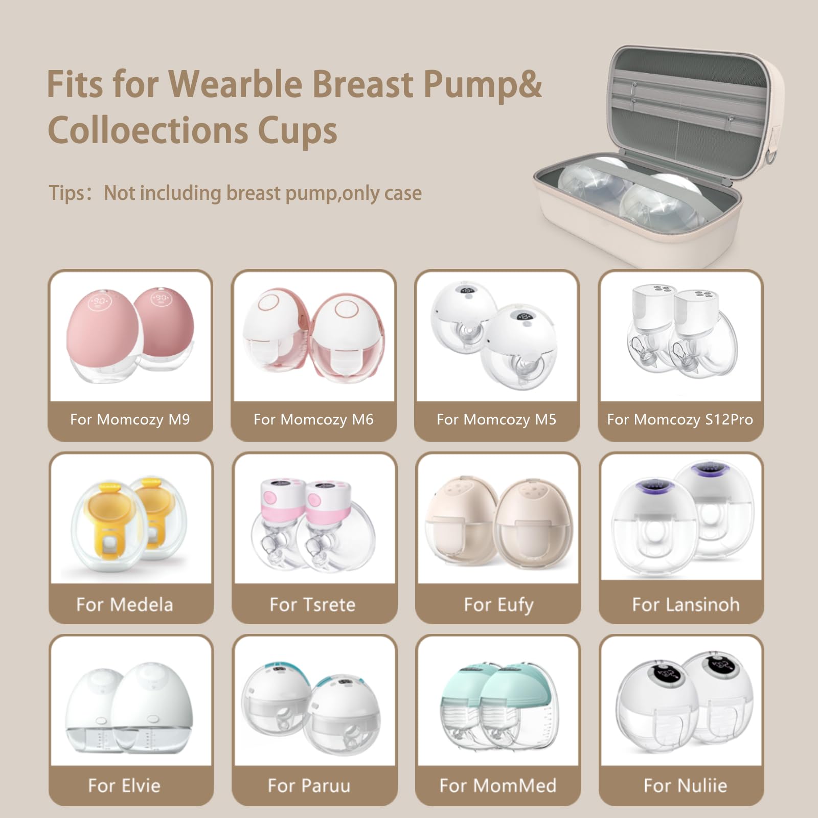 IVARONAL wearable pump bag removable tray secures pumps during transit.