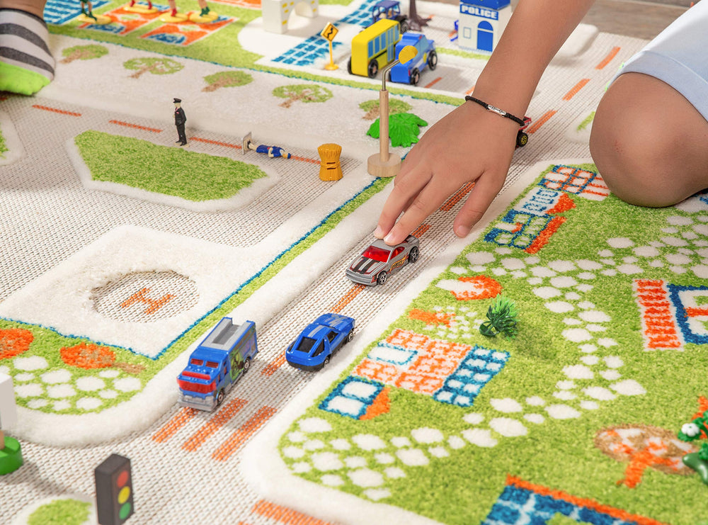 IVI Mini City 3D spacious-play-area promotes social, screen-free interaction.