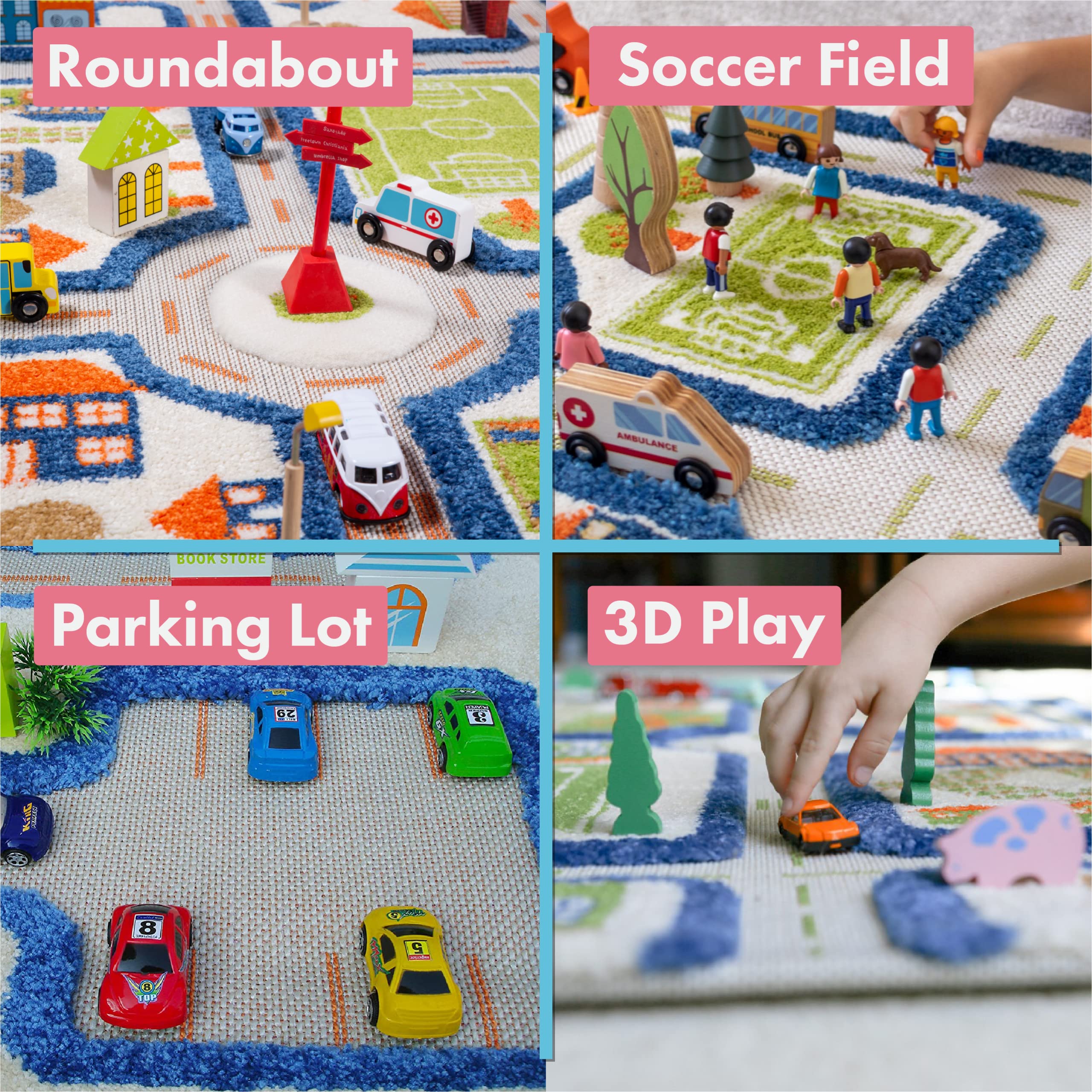 IVI Thick 3D play mat provides cushioned surface for safe floor time.