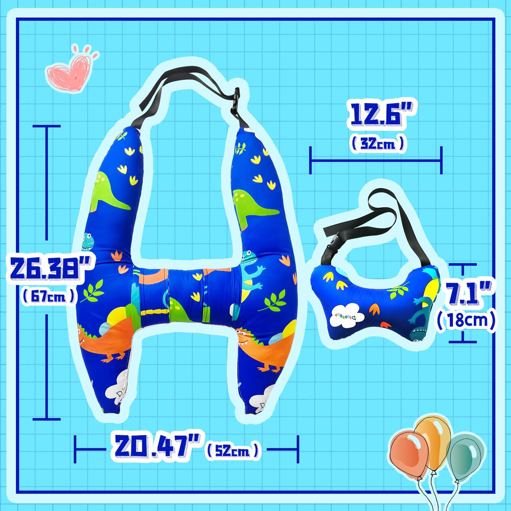 Ivtivfu H-Shape pillow in-car use showcases versatile gift for kids' journeys.