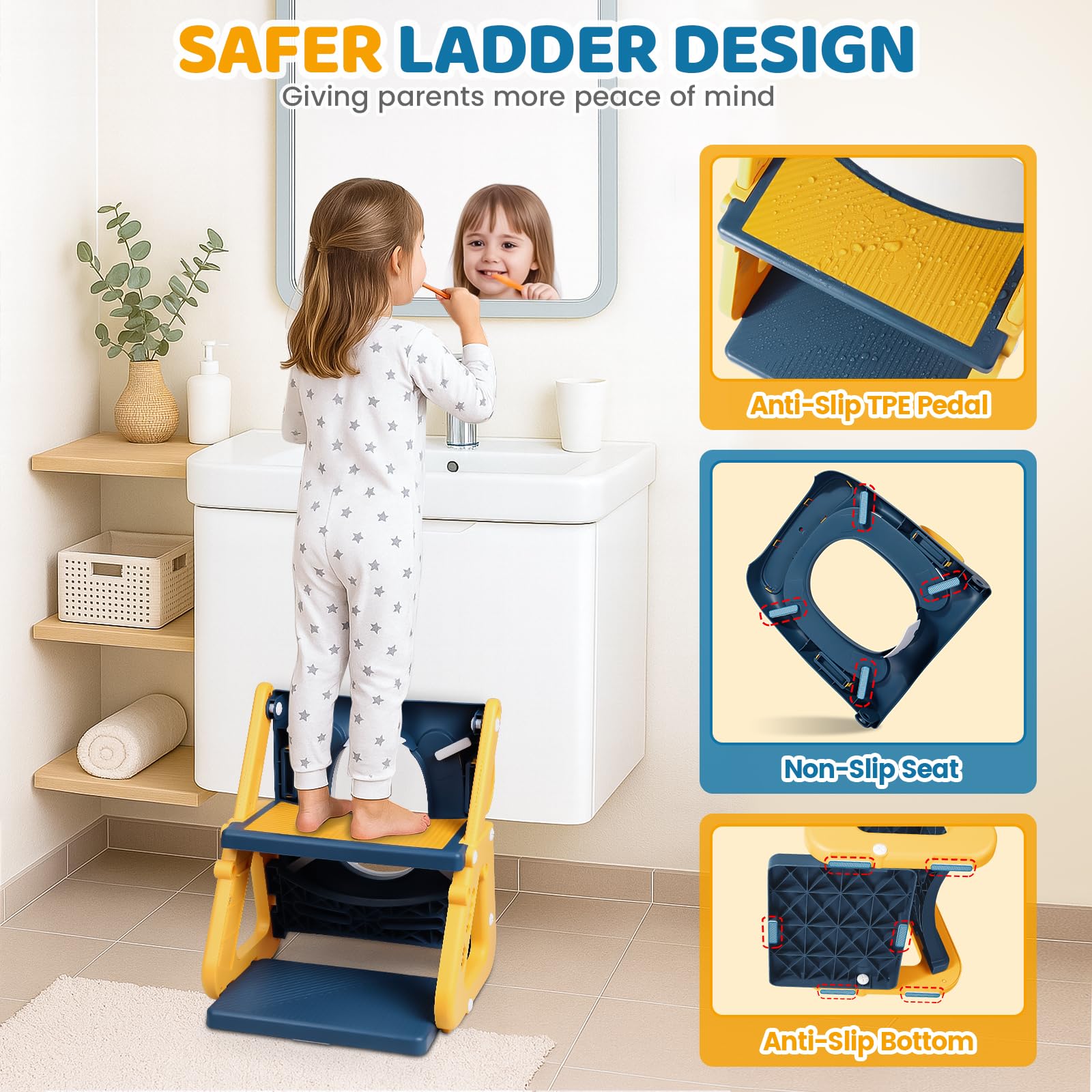IvyWind safety handles help kids balance during training.