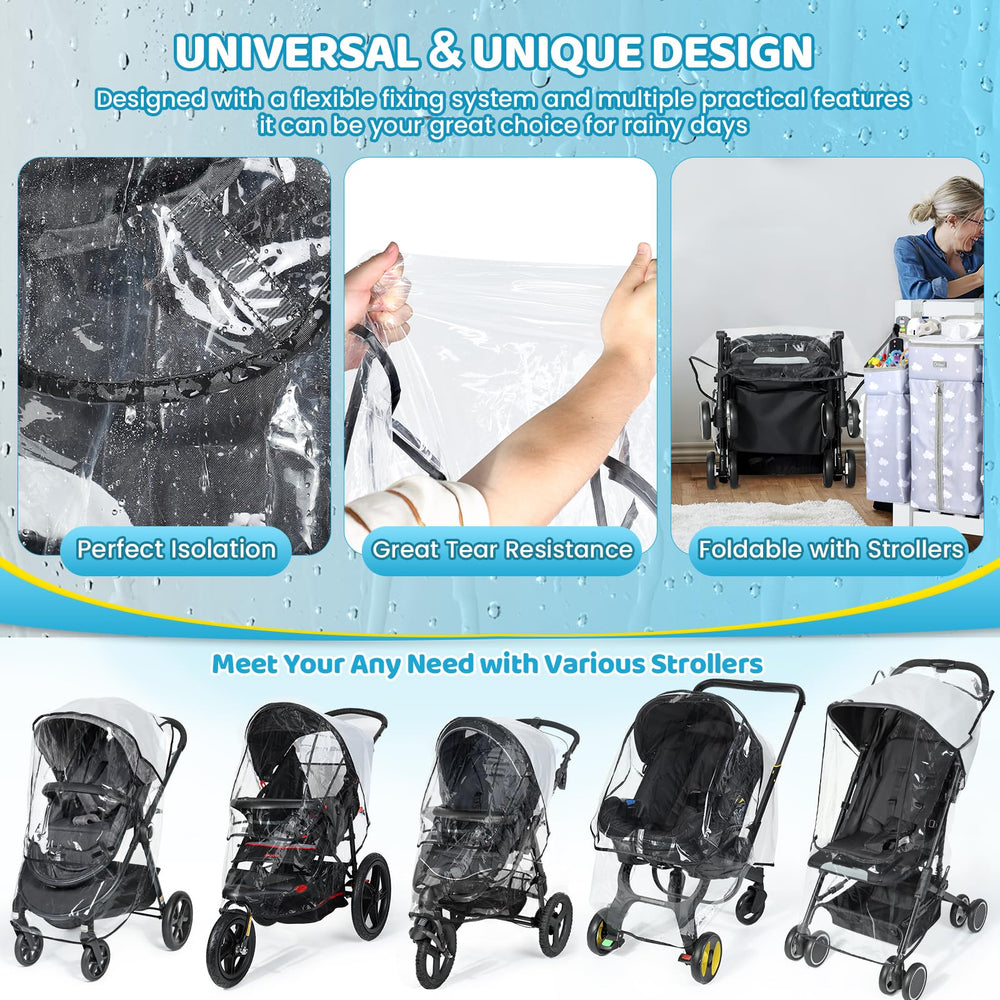 IvyWind rain cover folds compactly for travel use.