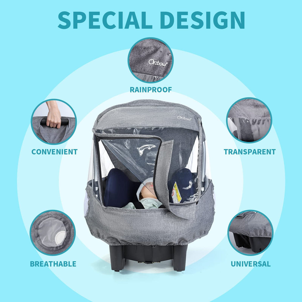 IvyWind rain cover transparency window lets you monitor your baby while shielding from rain