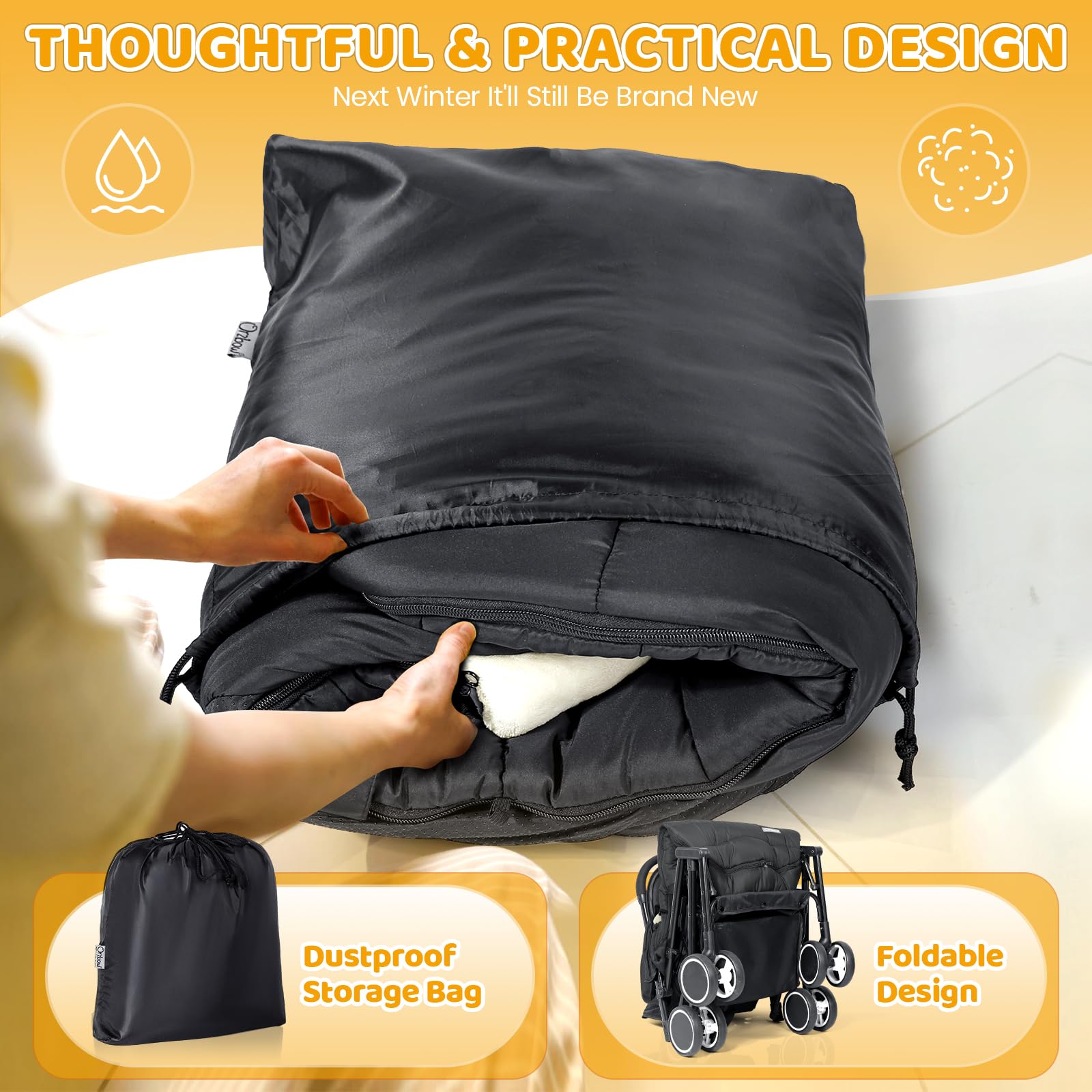 IvyWind stroller footmuff ages 6-36 months for cold-season adventures.