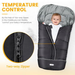 IvyWind Stroller Footmuff anti-slip back keeps it secured on most strollers.