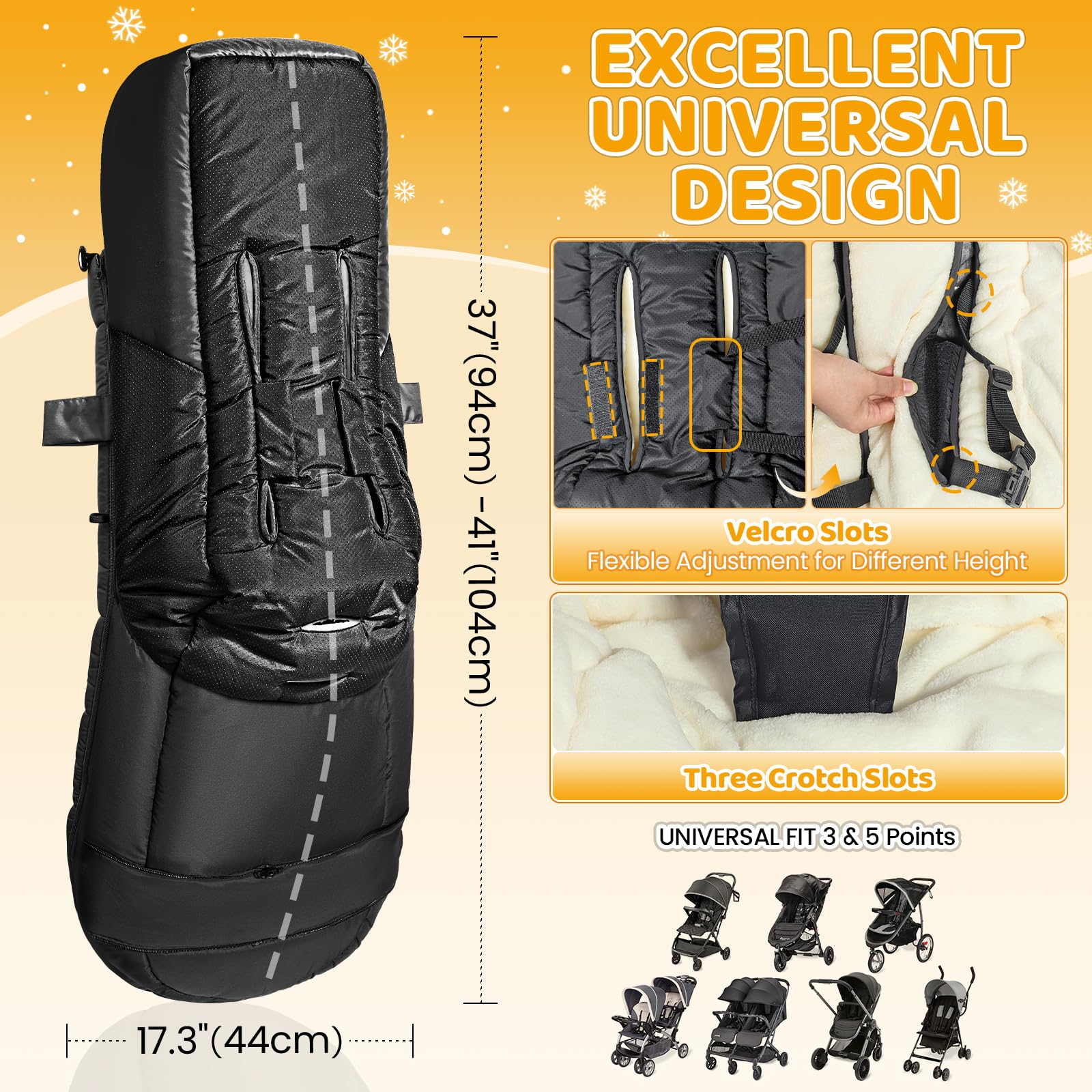 IvyWind stroller footmuff machine-washable for easy care after outings.