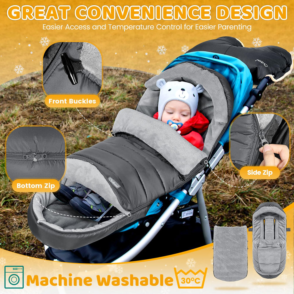 IvyWind stroller footmuff zipper design allows quick diaper changes.