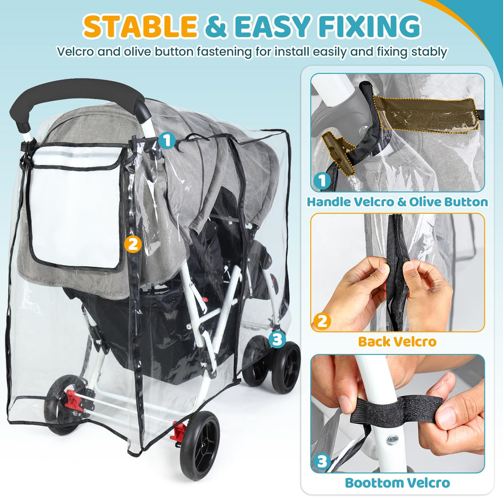 IvyWind EVA material rain cover is durable and odorless for everyday use