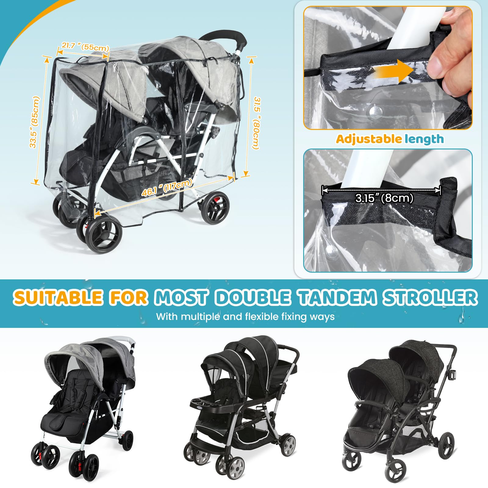 IvyWind in-use image shows a child sheltered inside during light rain