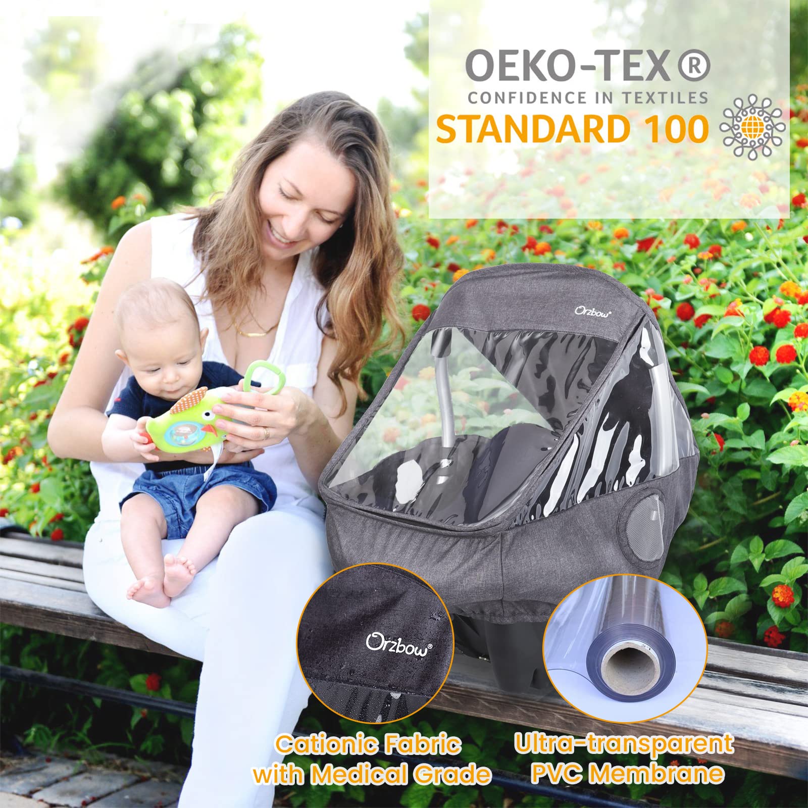 IvyWind elastic-bottom fit adapts to most car seats