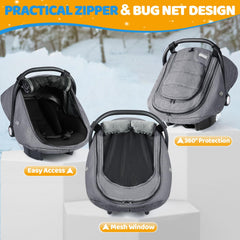 IvyWind universal-fit with elastic straps ensures secure fit on most car seats.