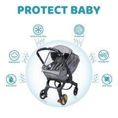 IvyWind universal rain cover side vent demonstrates breathable airflow for comfort